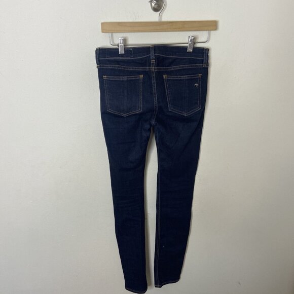 Rag And Bone Skinny Womens 26x30 Blue Denim Jeans Stretch - Picture 3 of 9